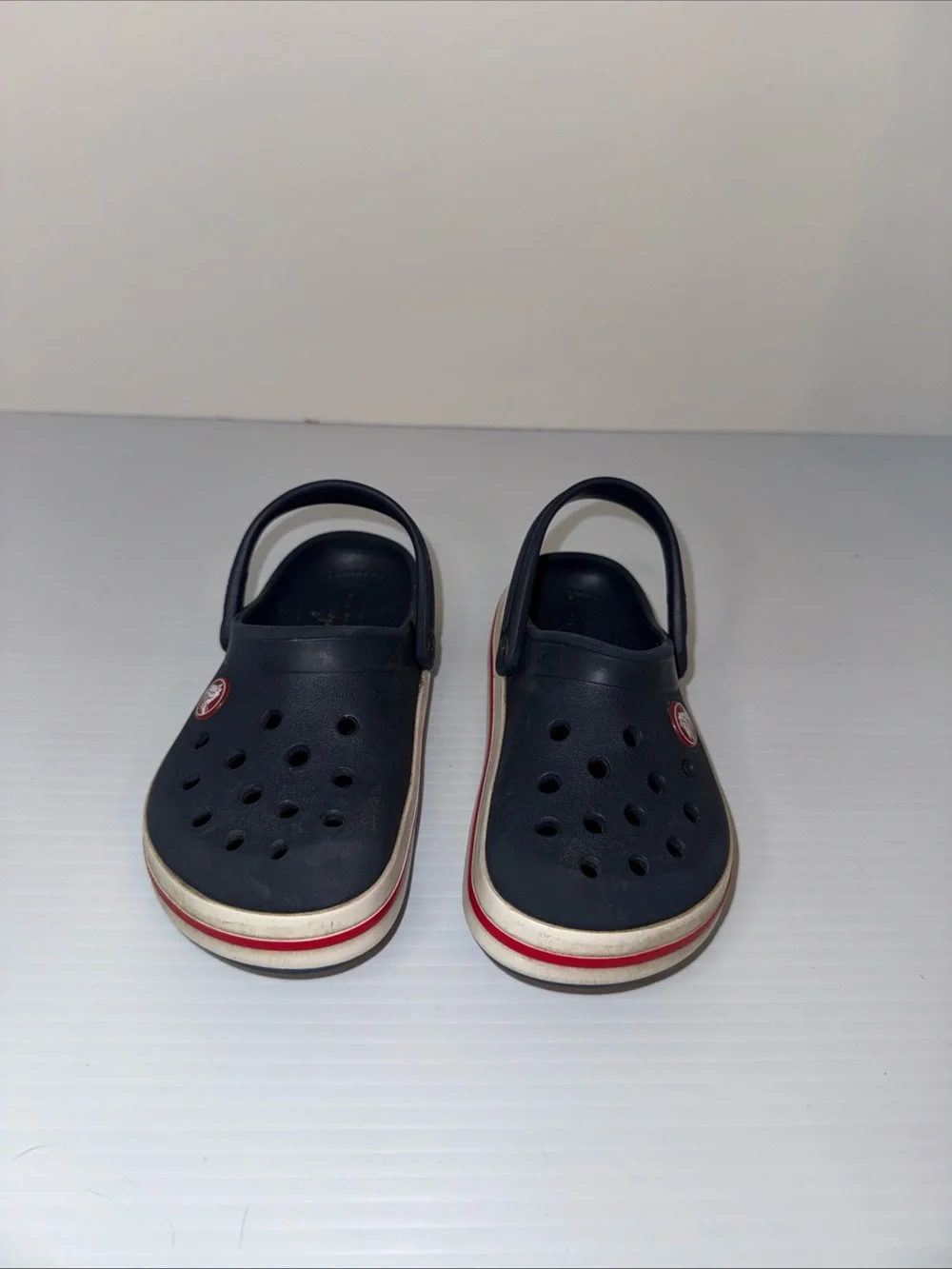Crocs Crocband Clogs Shoes Navy Blue & Red - Child's Size 11 Child